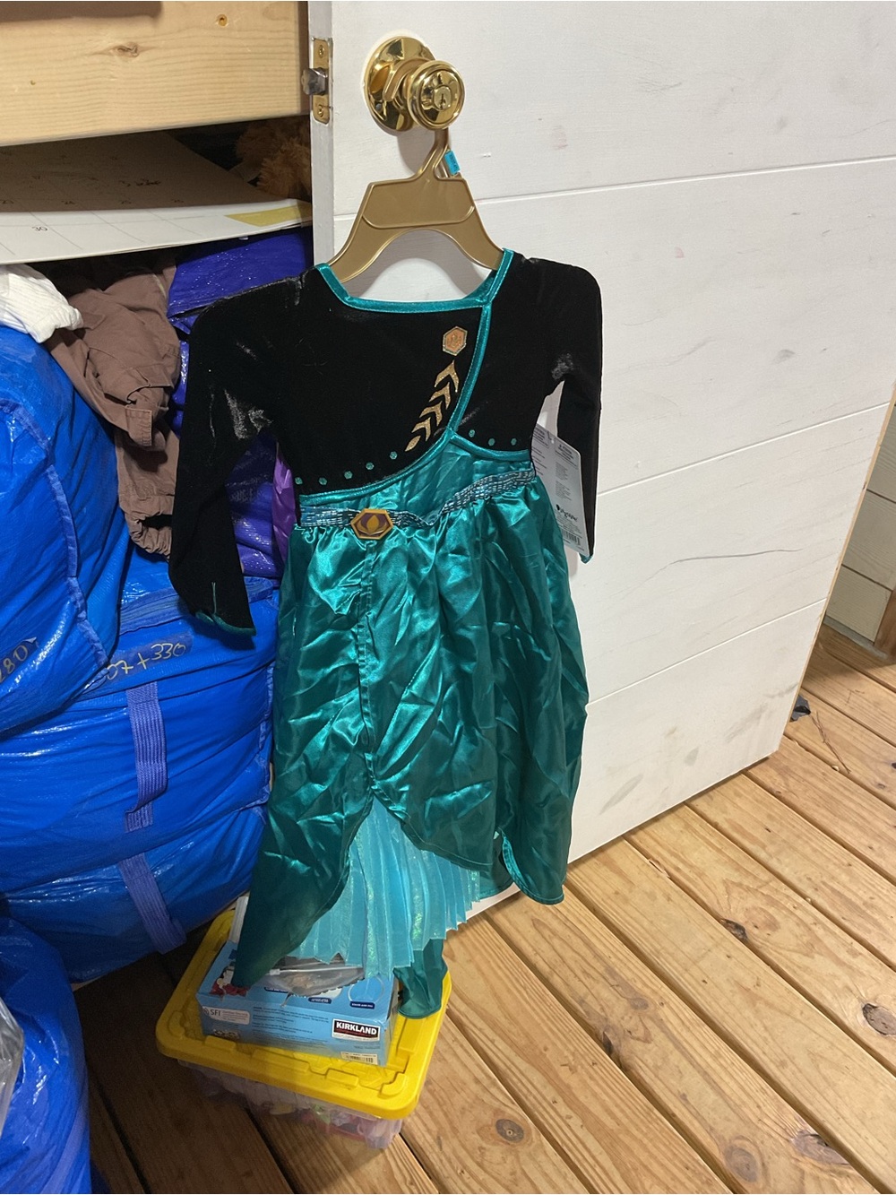 Girls Teal and Black Princess Costume Dress